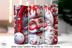 Santa Claus Tumbler Wrap, Christmas Tumbler Sublimation Product Image 1