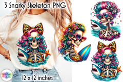 Funny Snarky Skeleton Clipart, Sarcastic Skeleton Clipart Product Image 1