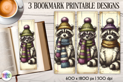 Vintage Winter Animals Bookmarks, Cute Retro Animal Bookmark Product Image 1