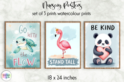 Cute Nursery Posters, Inspirational Kids Wall Art Product Image 1