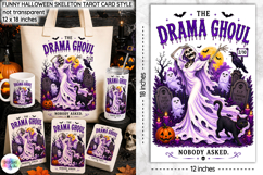 Funny Halloween Skeleton Tarot Card Bundle PNG Product Image 8