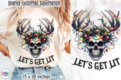 Christmas Skull Snarky Sublimation Bundle, Funny Dark Santa Product Image 13