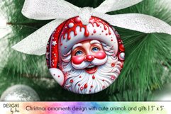 Santa Claus Ornament Bundle, Christmas Ornament Sublimation Product Image 3