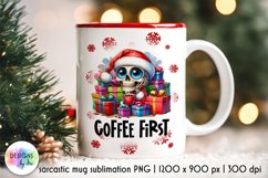 Funny Christmas Mug Designs Bundle, Funny Skeleton Santa PNG Product Image 13
