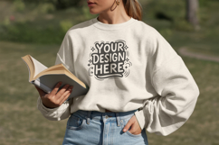 Women Outdoor Sweatshirt Mockup PSD JPG Product Image 1