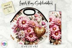 Vintage Floral Lunch Bag Design | Baroque Flowers Lunch Bag Product Image 1