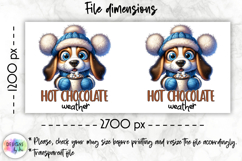 Cute Winter Animals Mag Wrap, Hot Cocoa Mug Wrap PNG Product Image 2