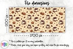 Coffee Lover Mug Wrap Sublimation, Coffee and Cookies Patter Product Image 2