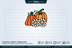 Pumpkin and Daisies SVG Product Image 3