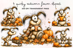 Quirky Autumn Farm Clipart PNG Product Image 1