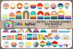 Retro Sunset SVG Bundle - 50 Vintage Designs Product Image 1