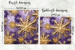 Shimmering Golden Snowflakes Lunch Bag | Snowflakes Tumbler Product Image 2