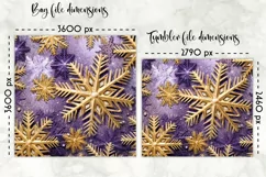 Shimmering Golden Snowflakes Lunch Bag | Snowflakes Tumbler Product Image 2