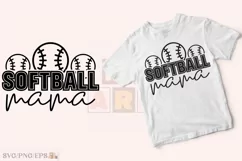 Softball Game Day PNG, Softball Mama SVG T-shirt Design Product Image 2