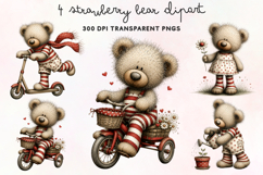 Strawberry Bear Clipart PNG Product Image 1