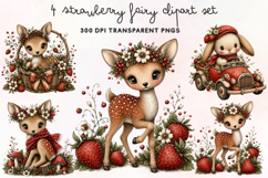 Strawberry Fairy Clipart PNG Product Image 1
