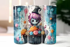 Voodoo Doll Cupcake Tumbler Wrap | Creepy Halloween Creature Product Image 2