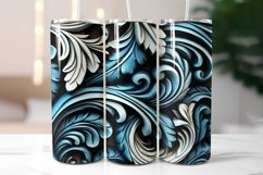 3d Effect Wood Carving Tumbler Wrap | Wood Carved Ornament Product Image 2