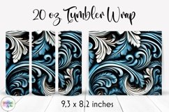 3d Effect Wood Carving Tumbler Wrap | Wood Carved Ornament Product Image 1