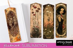 Vintage Halloween Bookmark - Printable Scrapbook Bookmarks Product Image 1
