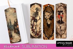 Vintage Halloween Bookmark - Printable Scrapbook Bookmarks Product Image 1