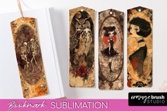 Vintage Halloween Bookmark - Printable Scrapbook Bookmarks Product Image 1