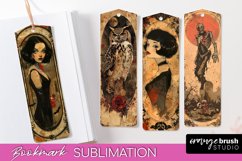 Vintage Halloween Bookmark - Printable Scrapbook Bookmarks Product Image 1
