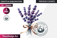 Lavender Clipart PNG, Purple flower arrangement sublimation Product Image 1