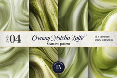 Matcha Latte Swirl Pattern, Creamy Matcha Abstract Paper Product Image 1