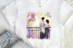 Watercolor The Bride and Groom Sublimation PNG Product Image 2