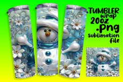 Sunny Snowman Splash: 20oz Beachy Sublimation Product Image 1