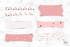 10 Digital Valentine&#039;s Day Washi Tape, Heart Stickers Product Image 2