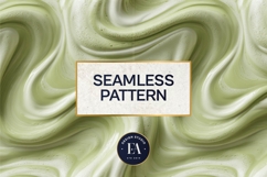 Matcha Latte Swirl Pattern, Creamy Matcha Abstract Paper Product Image 3