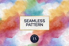 Watercolor Wash Digital Paper | Seamless Rainbow Texture Product Image 3