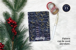 Embroidered Denim Digital Paper| Floral Denim Pattern Product Image 4