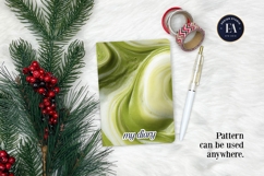 Matcha Latte Swirl Pattern, Creamy Matcha Abstract Paper Product Image 4