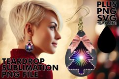 Playful TEARDROP Earrings Gift Ideas, Neon Xmas Product Image 1