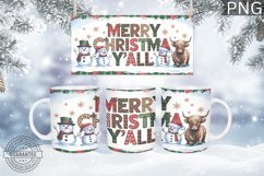 Christmas Mug Wrap Design - Christmas Snowman Sublimation Product Image 3