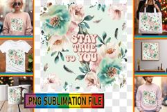 Whimsical TSHIRT Art Ideas PNG, Flower Quote Product Image 1