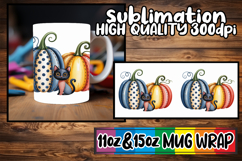 Pure joy 11oz 15oz sublimation wrap, Pumpkin Watercolor Product Image 1