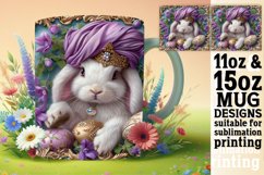 Cheerful Springtime Bunny Mug Sublimation 15oz Product Image 1