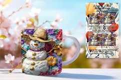 Christmas in July Snowman Mug Wrap 11oz/15oz Winter Festive Product Image 1