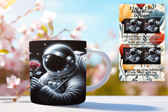 RADIANT 15oz Mug Wrap PNG Design , Astronaut Product Image 1