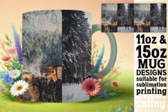 Serene Landscape Mug Wrap for Sublimation 11oz/15oz Product Image 1