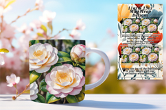 Trendy 11oz Mug Wrap Png Design , Flowers Product Image 1