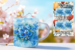 Floral Mug Wrap 11oz/15oz Pattern Colorful Design Product Image 1
