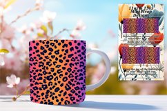 Bright Glitter Leopard Print Mug Wrap 11oz/15oz Design Product Image 1