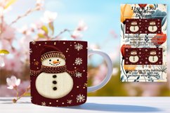 Stunning 11oz Mug Wrap Png Artwork , Snowman Product Image 1