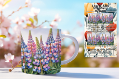 Magical 15oz Mug Wrap Png Design , Flowers Product Image 1