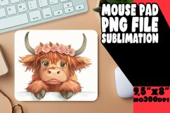 Farm Animal Mouse Pad Peekaboo Cow Design Product Image 1